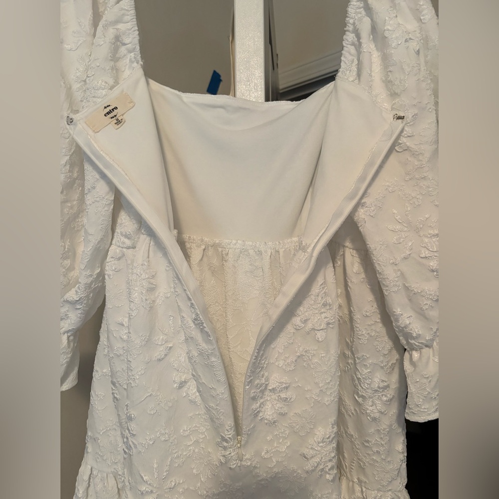 Entro White 3/4 Sleeve Dress - Picture 6 of 10